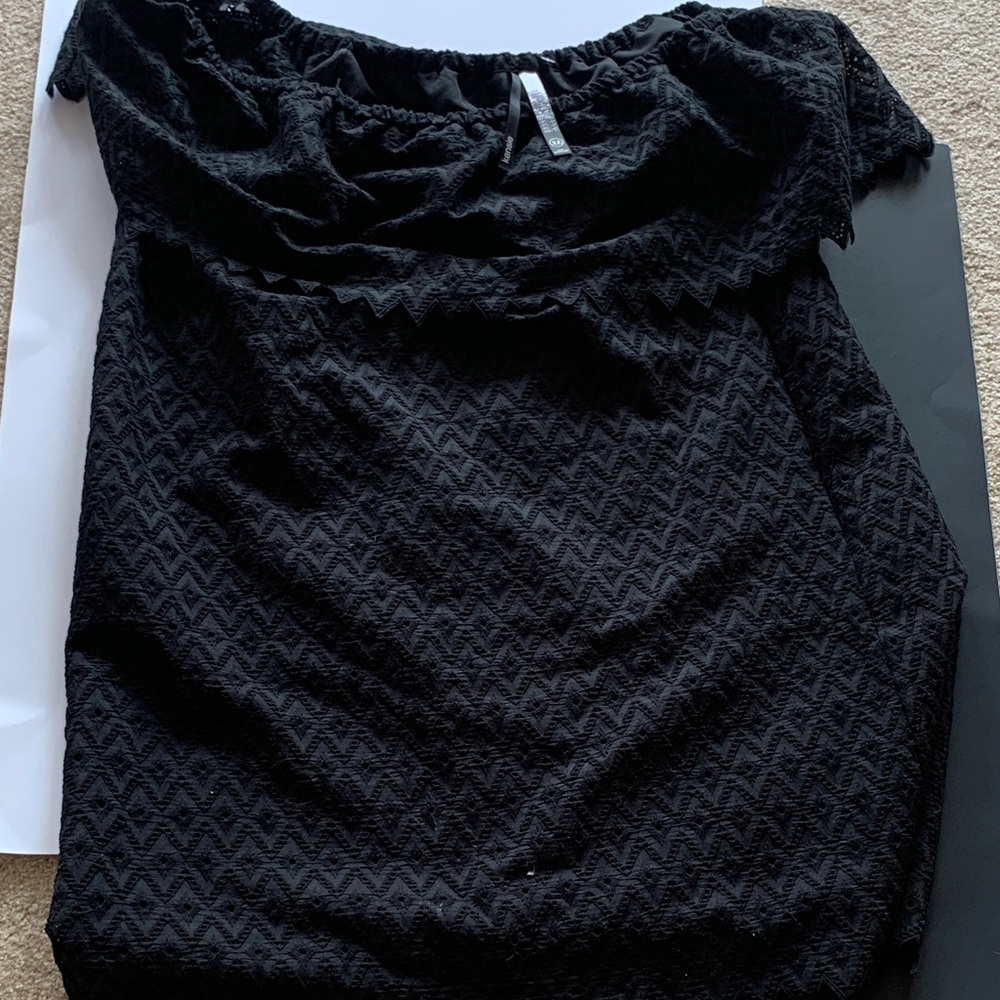 Kensie Black Chevron Mini Dress
